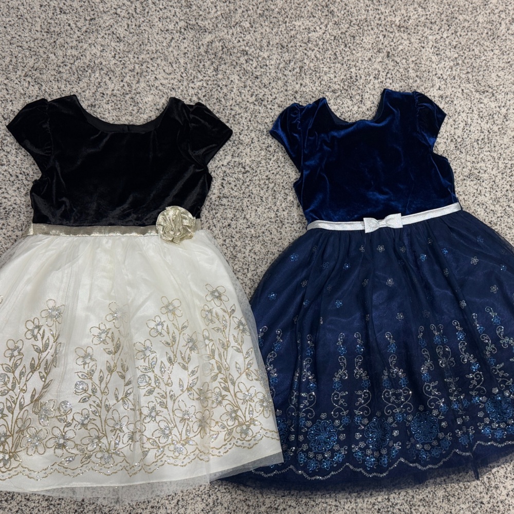 Jona Michelle Black and Blue Formal Dresses for Kids